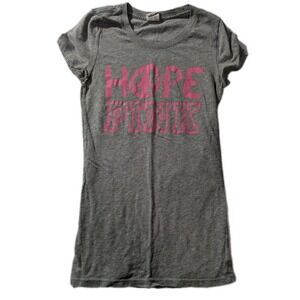 Victoria's Secret PINK Y2K Vintage Dog Hope Pink Tee XS Gray Peace Graphic